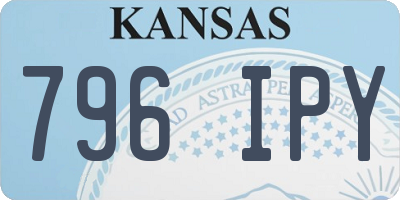 KS license plate 796IPY