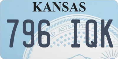 KS license plate 796IQK