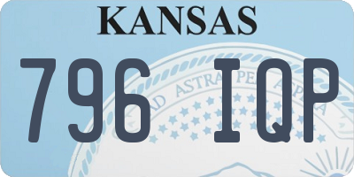 KS license plate 796IQP