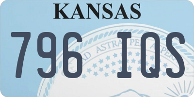 KS license plate 796IQS