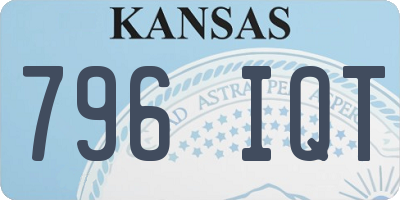 KS license plate 796IQT