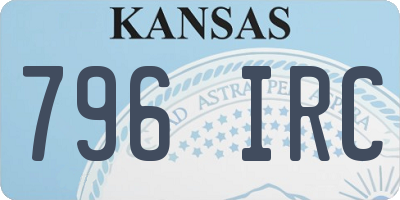 KS license plate 796IRC