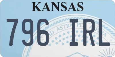 KS license plate 796IRL