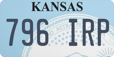 KS license plate 796IRP
