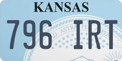 KS license plate 796IRT