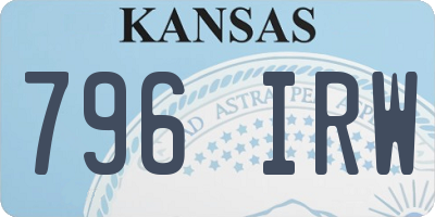 KS license plate 796IRW