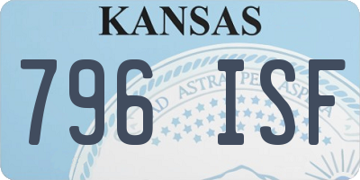 KS license plate 796ISF