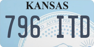 KS license plate 796ITD