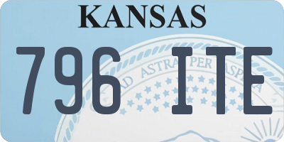 KS license plate 796ITE