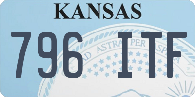 KS license plate 796ITF