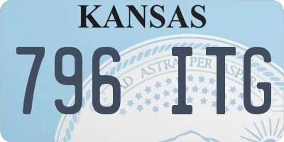 KS license plate 796ITG