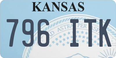 KS license plate 796ITK