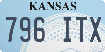 KS license plate 796ITX