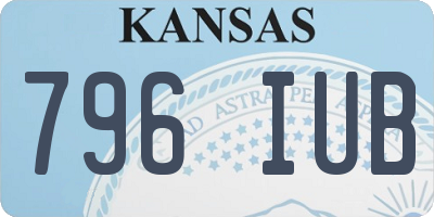 KS license plate 796IUB