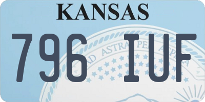 KS license plate 796IUF