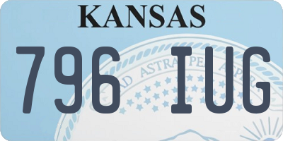 KS license plate 796IUG