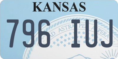 KS license plate 796IUJ