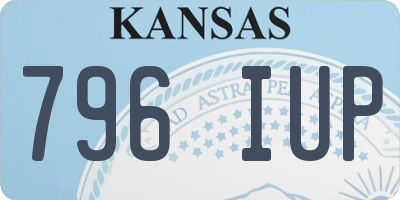 KS license plate 796IUP