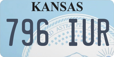 KS license plate 796IUR