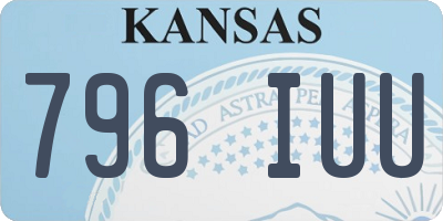 KS license plate 796IUU