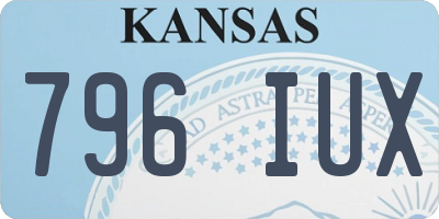 KS license plate 796IUX