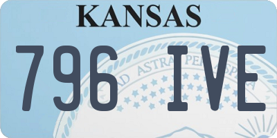 KS license plate 796IVE