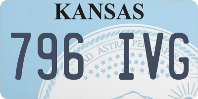 KS license plate 796IVG