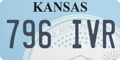 KS license plate 796IVR