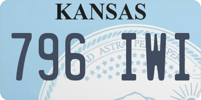 KS license plate 796IWI