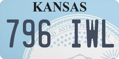 KS license plate 796IWL