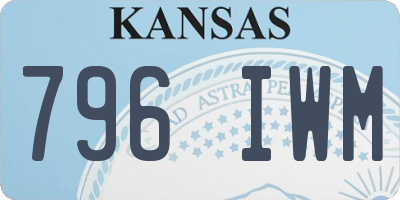 KS license plate 796IWM
