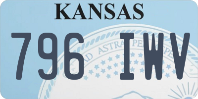 KS license plate 796IWV