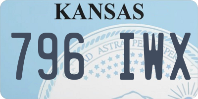 KS license plate 796IWX