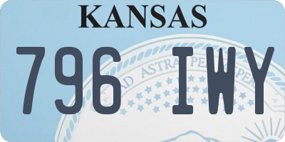 KS license plate 796IWY