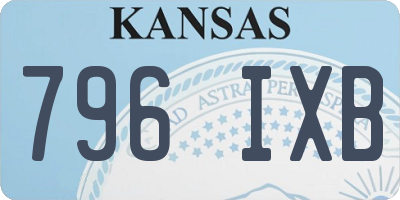 KS license plate 796IXB