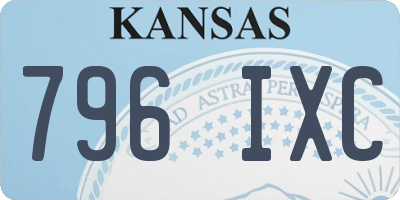 KS license plate 796IXC