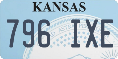KS license plate 796IXE