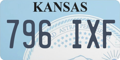 KS license plate 796IXF