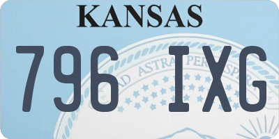 KS license plate 796IXG