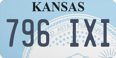 KS license plate 796IXI
