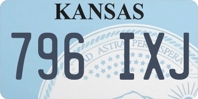 KS license plate 796IXJ