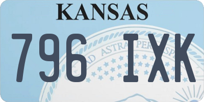 KS license plate 796IXK
