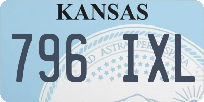 KS license plate 796IXL