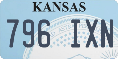 KS license plate 796IXN