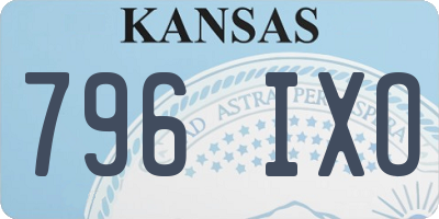 KS license plate 796IXO