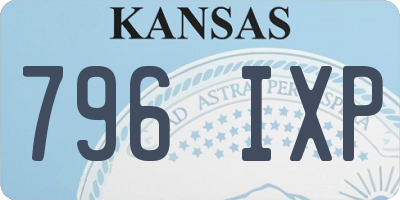 KS license plate 796IXP