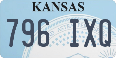 KS license plate 796IXQ