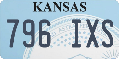 KS license plate 796IXS
