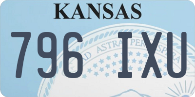 KS license plate 796IXU