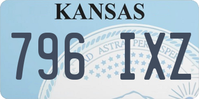 KS license plate 796IXZ